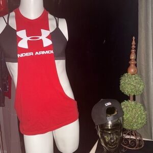 Under Armour Red and Black Sleeveless Top